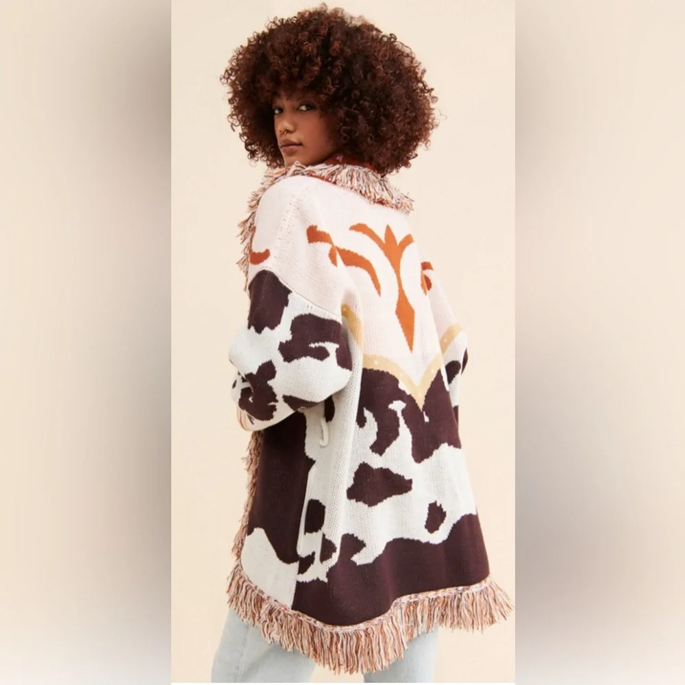 Anthropologie Elliot Fringe Cardigan, MED - Picture 3 of 11
